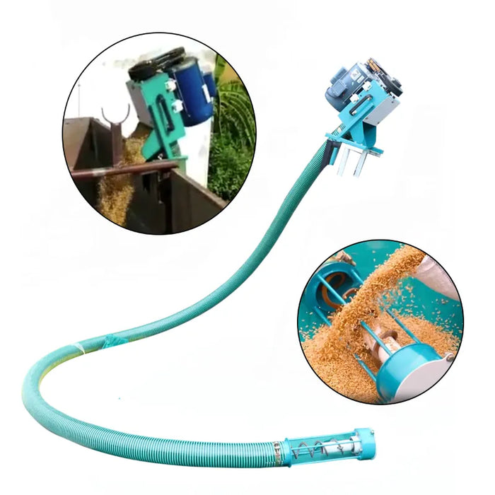 Short Description
Flexible Grain Lifter 2 HP (Single Phase) with 20 Feet Pipe for Transferring Crops
Capacity of 6 - 8 ton/hour
4 inch Size
Country of origin: India
Description
Flexible Grain Lifter is mostly used for transferring crops such as wheat, maize, husk, rice, gram, rava, pulses, and soybeans from one location to another. It can fill all sorts of vehicles with the help of Crompton 2 HP single phase motor, and 20-feet (6-meter) pipe, it smoothly and quickly transfer crops in both horizontal and ve