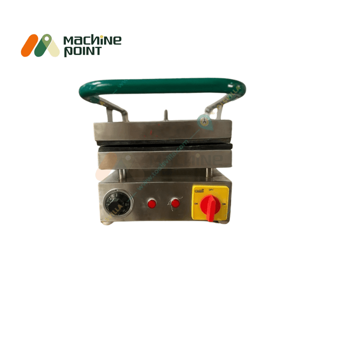 Sandwich Maker with Non-Stick Ribbed Grill Plates – Single Plate Design.