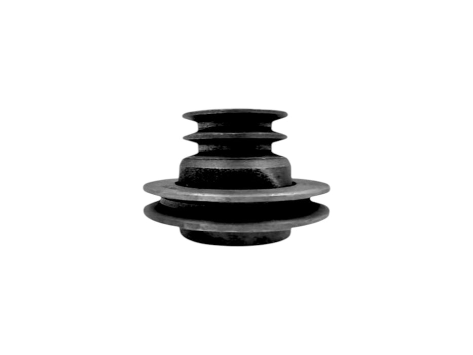 Heavy-duty triple groove pulley for rice mill machine – compatible with multi-belt systems for rice milling and pulverizer units.