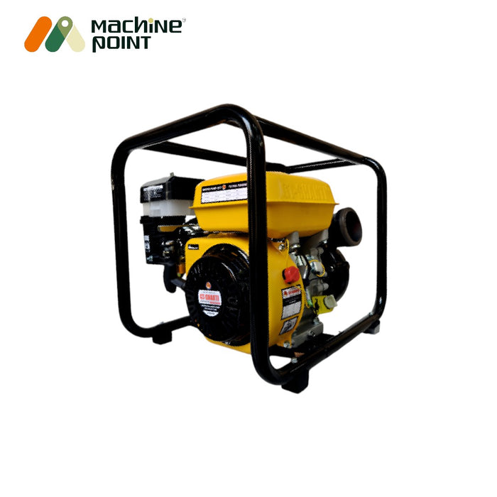Heavy-duty 3-inch water pump with yellow engine and cast iron impeller