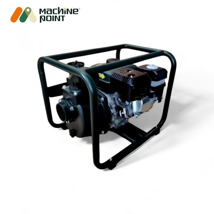 Water pump with pipe kit and clamps for high-volume water discharge