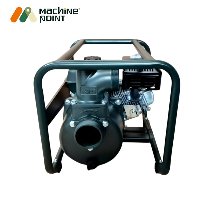 7 HP petrol engine water pump in black metal frame