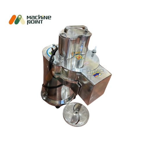 Vegetable Grating Machine – Angular view with open blade assembly for easy cleaning and smooth operation in commercial kitchens.