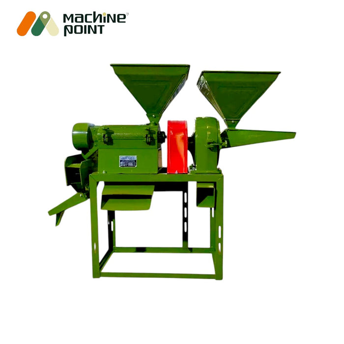 Mini rice and grain mill with square hopper, motor not included