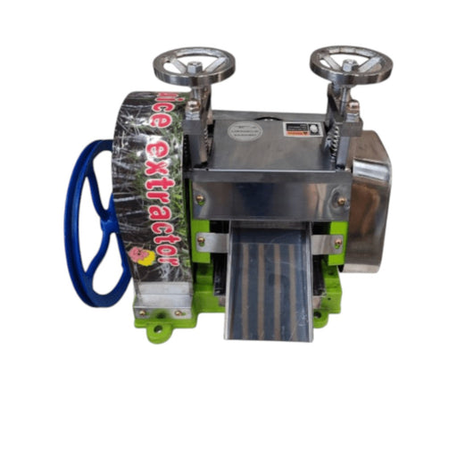 electric sugarcane juicer – high-performance stainless steel machine for commercial juice extraction.