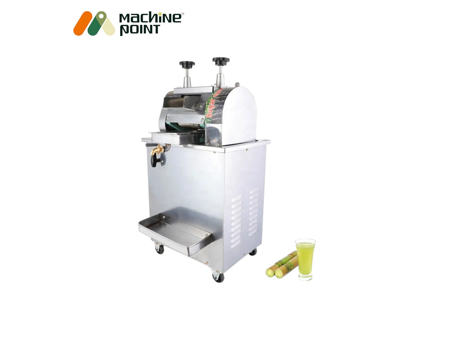 Stainless steel GT-300HLD sugarcane juice extractor – built for hygiene, durability, and long-term use.