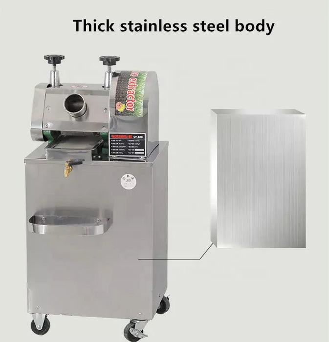 GT-300HLD industrial sugarcane juice machine – corrosion-resistant body with advanced juicing technology.