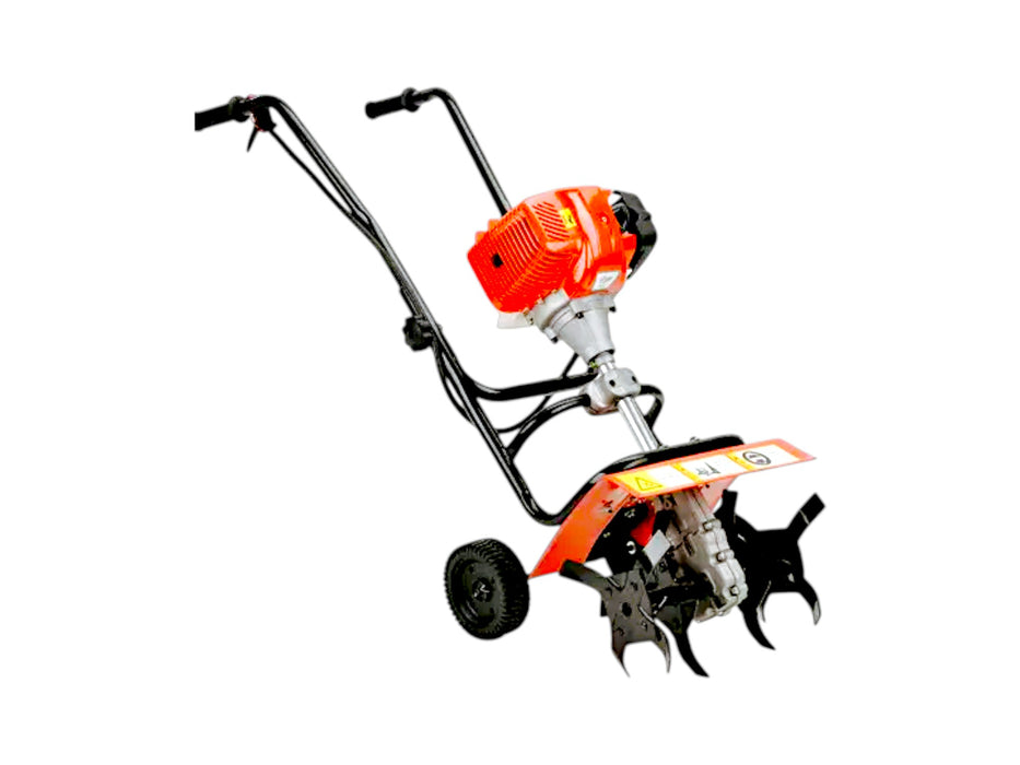 Red mini petrol weeder with 63CC engine, suitable for terrace gardening and kitchen farming.
