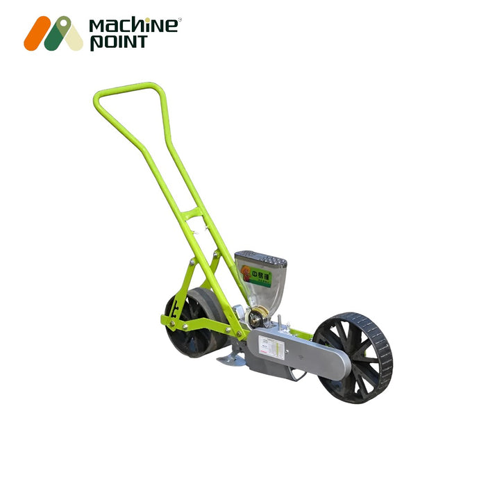 Adjustable row spacing vegetable seeder for carrot and sesame crops
