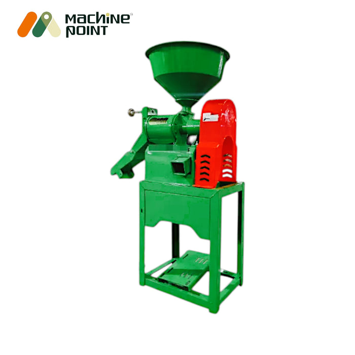 Portable rice mill powered by petrol engine for rural and off-grid areas