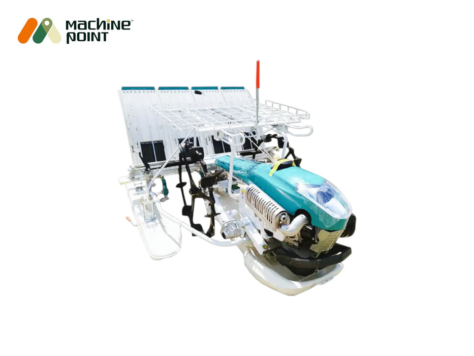 6-row rice transplanter machine for efficient paddy transplanting in large fields.