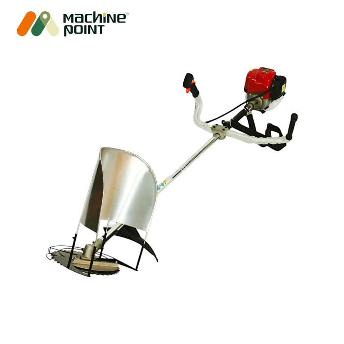High-performance 4-stroke brush cutter with ergonomic side pack setup and complete attachment set