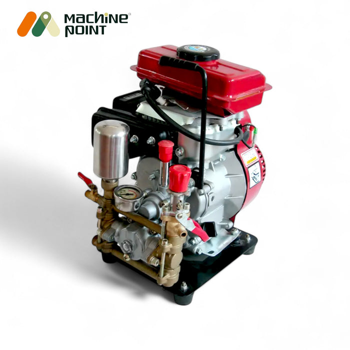 GT-P22-2E power sprayer with petrol engine, red tank, and hose kit