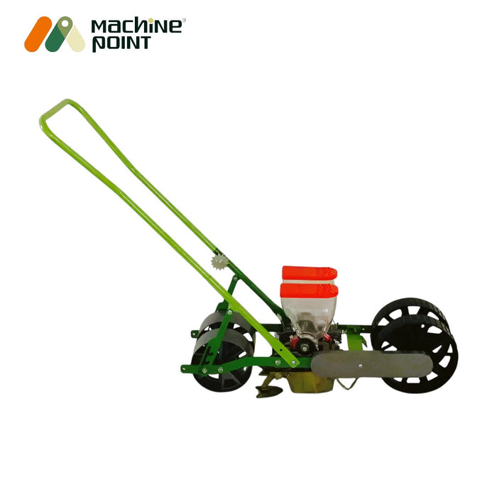 Walk-behind seeder with precision drop for sesame and carrot
