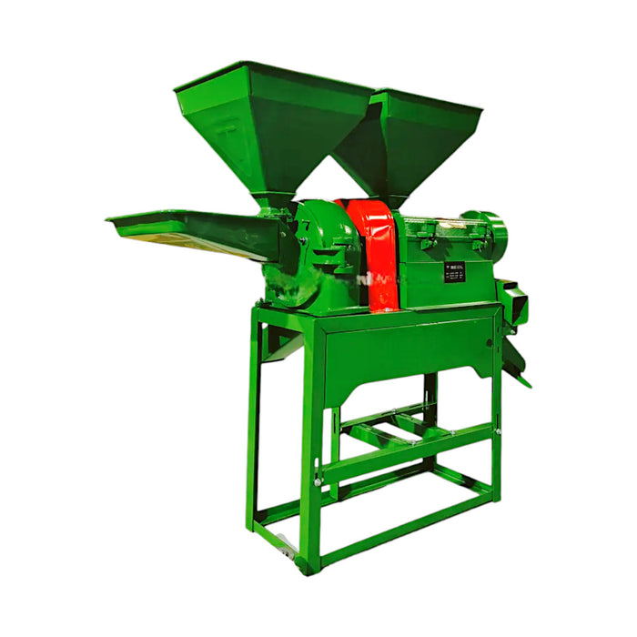 Heavy-duty rice mill and grain grinder combo without motor included