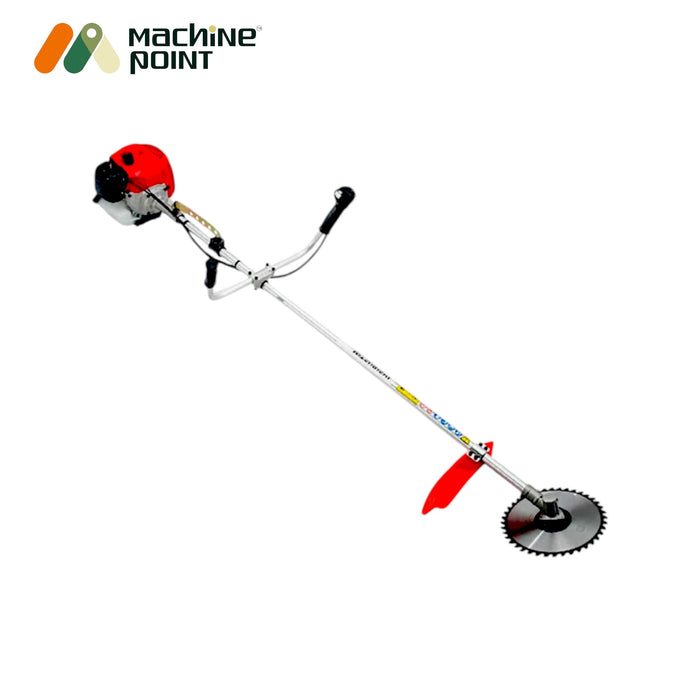 Side View of TU-43 Brush Cutter with Safety Accessories