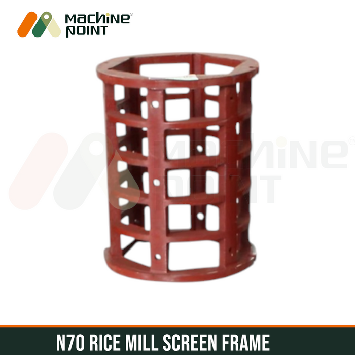 Metallic screen frame structure for 6N70 rice mill – built for long-lasting performance in rough conditions.