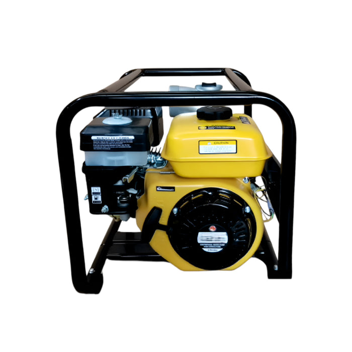 Yellow GTD-WP30 3-inch water pump with petrol engine and pipe set