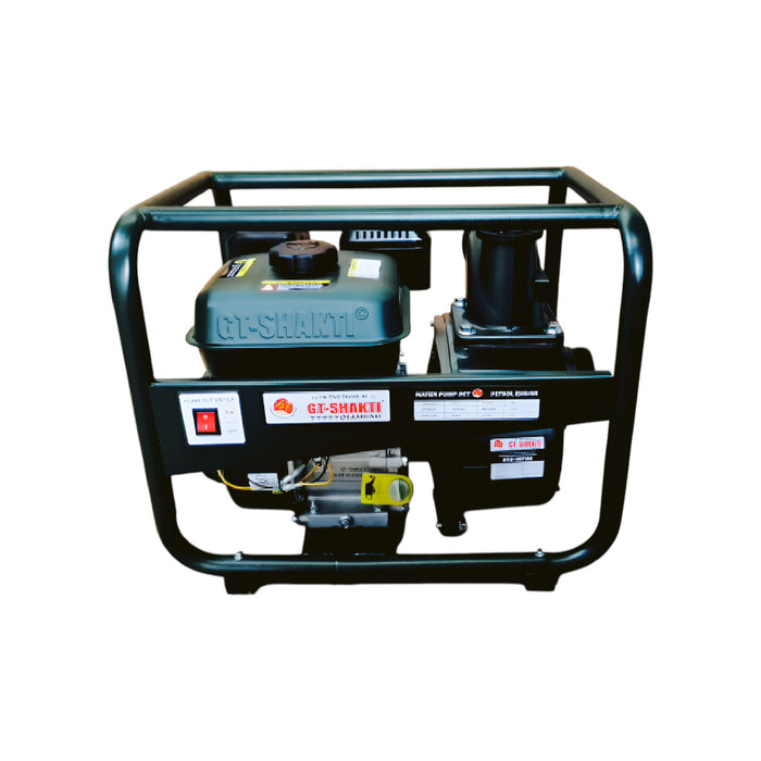 Petrol-operated 4 stroke 4 inch water pump with accessories kit