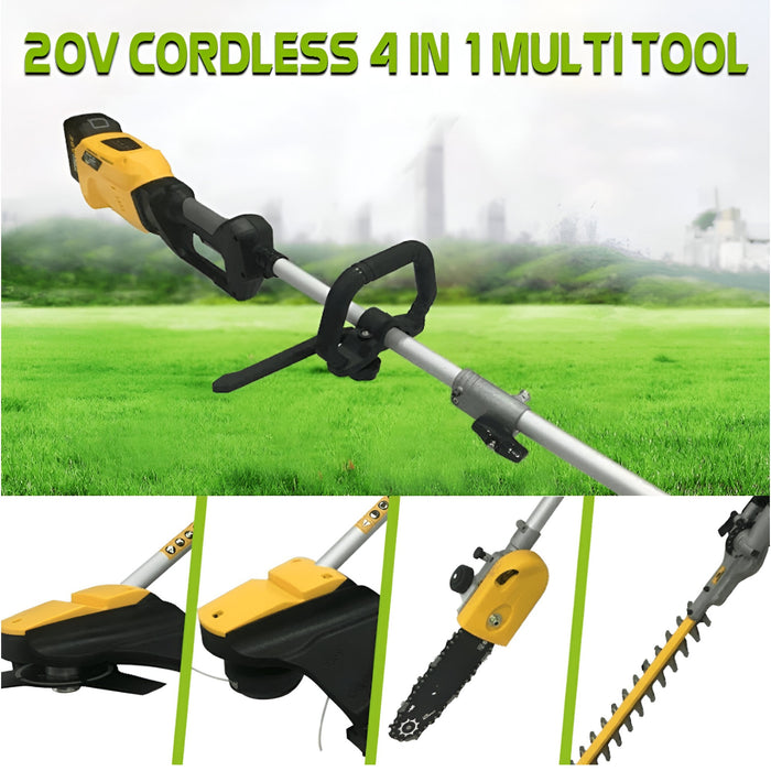 4-in-1 Gardening Tool with Fast Charger and 20V Battery