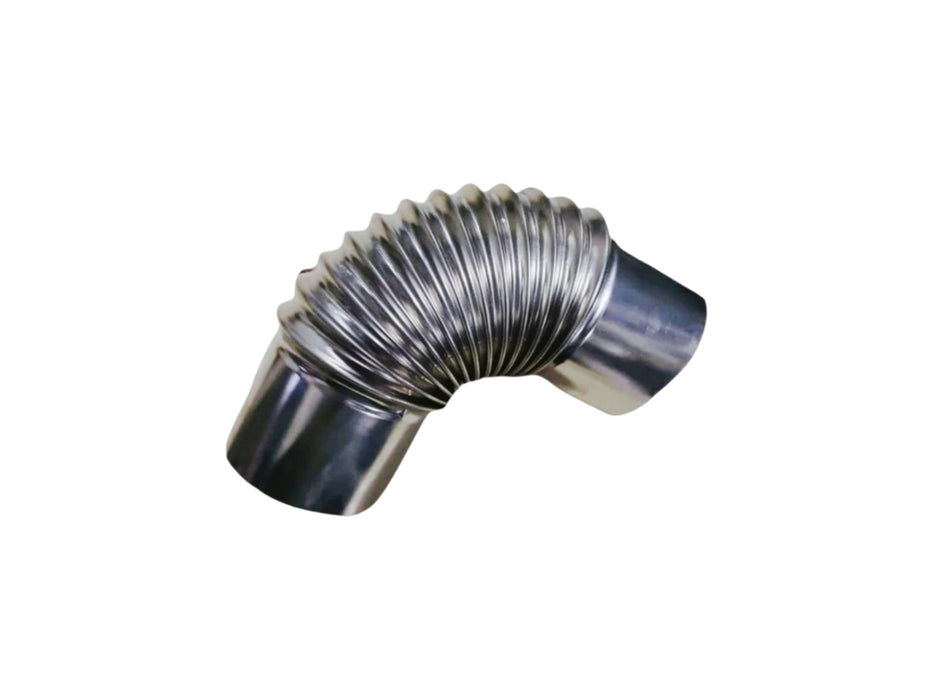 Flexible hose pipe for 6N40 rice mill – designed for dust outlet and blower air connection.