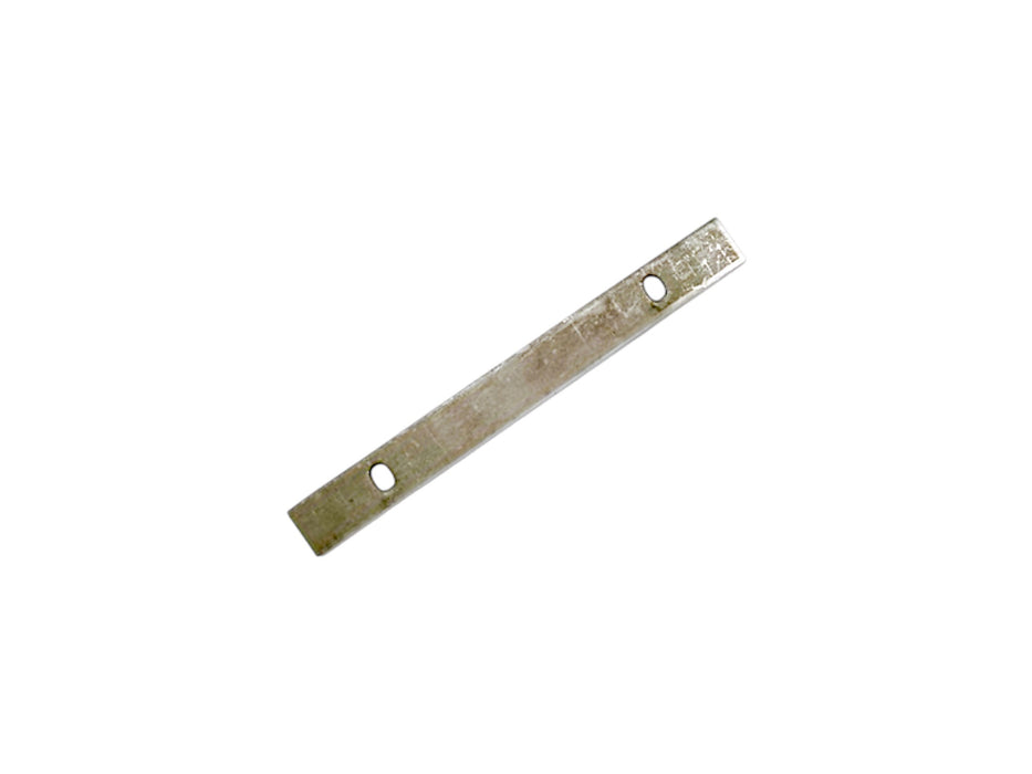 Straight metal cutting blade for 6N100 rice mill – made from corrosion-resistant mild steel for efficient operation.