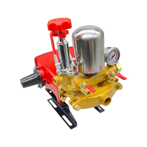 TG-45A1 power sprayer with yellow suction and delivery hoses
