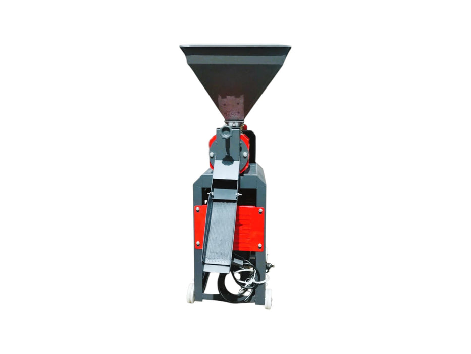 3-in-1 rice mill, grinder, and grading machine – compact solution for home and small commercial use.