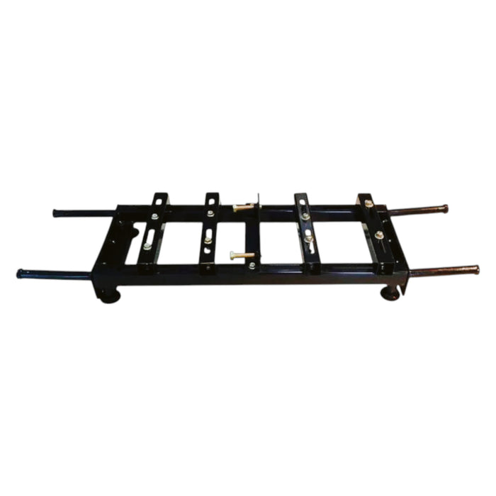 Black iron base frame for agricultural and industrial petrol engines