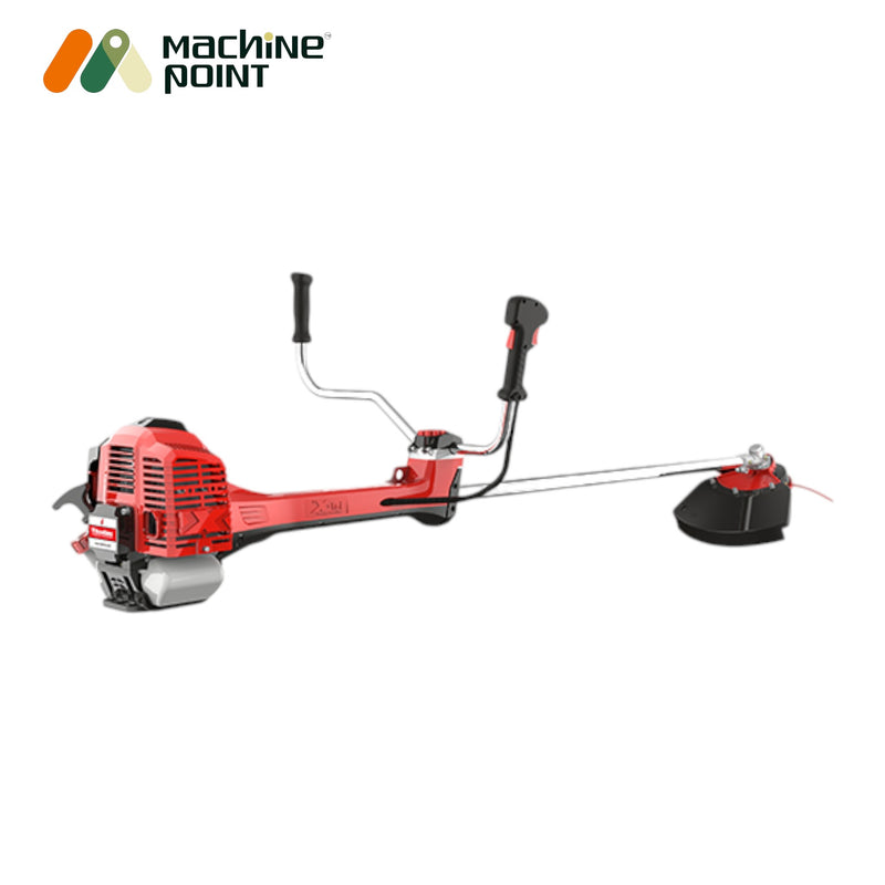 CG-400 Side Pack Brush Cutter Displaying Engine, Handle, and Harness

