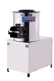 Heavy-duty potato peeler with 15 kg capacity and robust motor, ideal for catering and bulk kitchen needs.