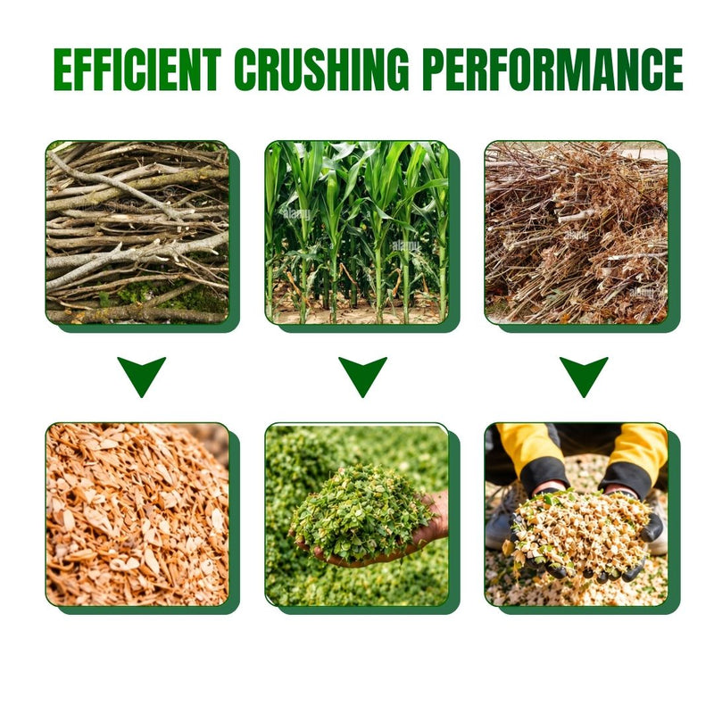 1000 kg per hour wood chipper machine for farm and garden waste