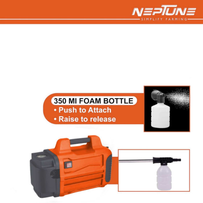 High-pressure washer with 7-meter hose for home cleaning