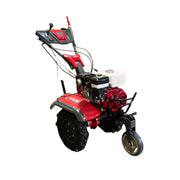 Honda GX200 petrol power weeder with side discs and front wheel for farming