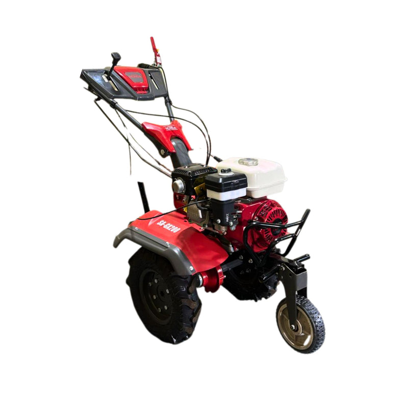 Honda GX200 petrol power weeder with side discs and front wheel for farming
