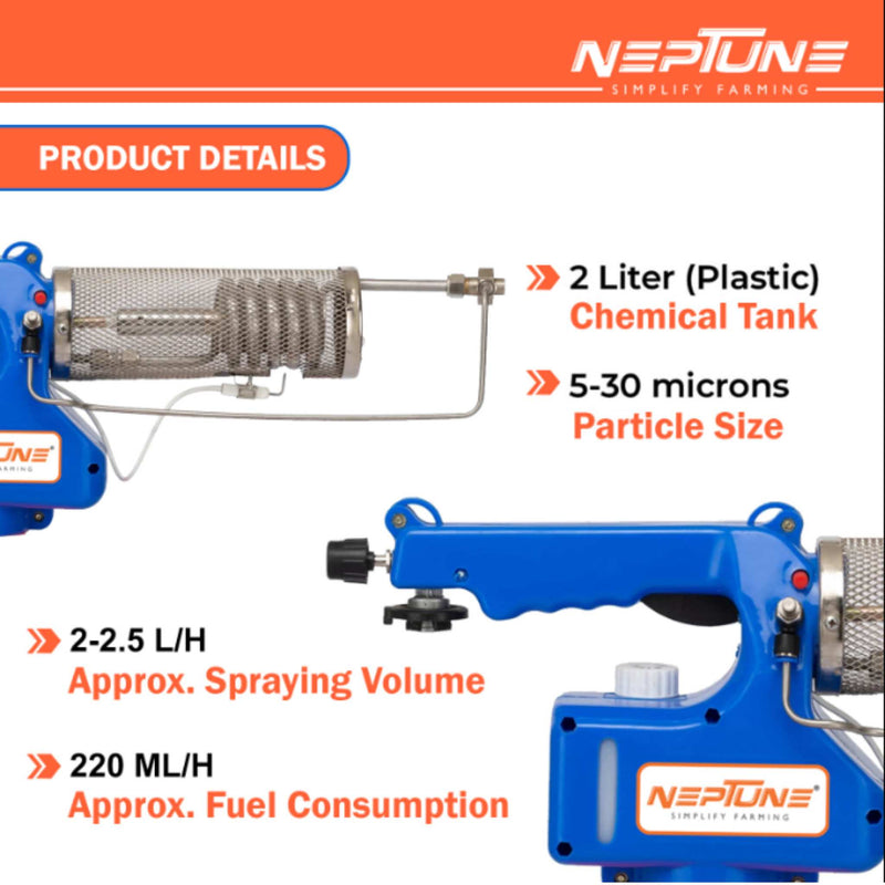 Handheld 2-liter fogger for poultry farms and resorts