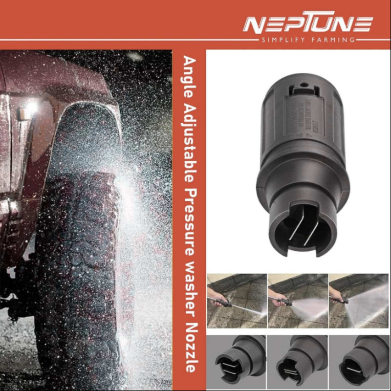 Angle-adjustable nozzle pressure washer for multiple cleaning modes