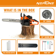 Neptune 22-inch chainsaw for professional forestry tasks