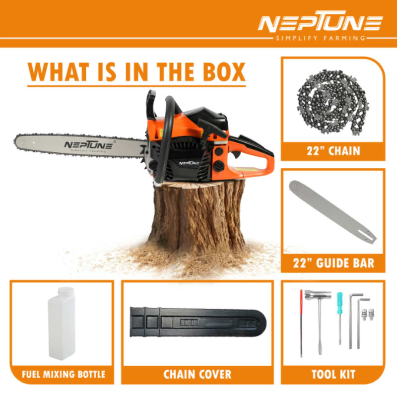 Neptune 22-inch chainsaw for professional forestry tasks