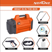 2000-watt corded electric pressure washer for outdoor surfaces