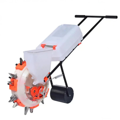 12 teeth manual seeder machine big tank fertilizer 4 row seed drill India