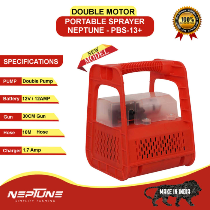 "High-Pressure Neptune PBS-13 PLUS Agricultural Sprayer with 100m Range"