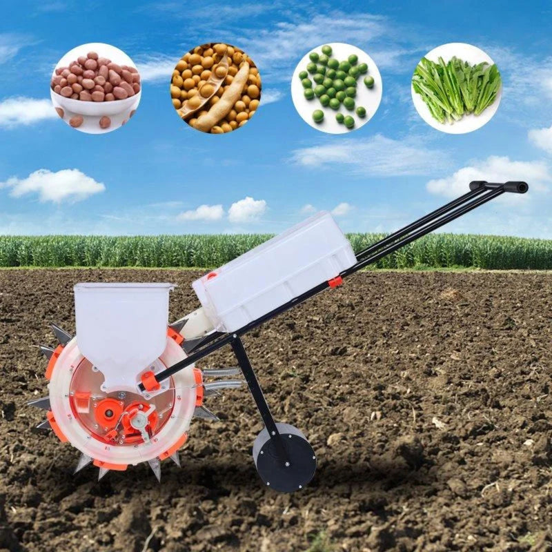hand operated seeder machine with large fertilizer tank agriculture tool