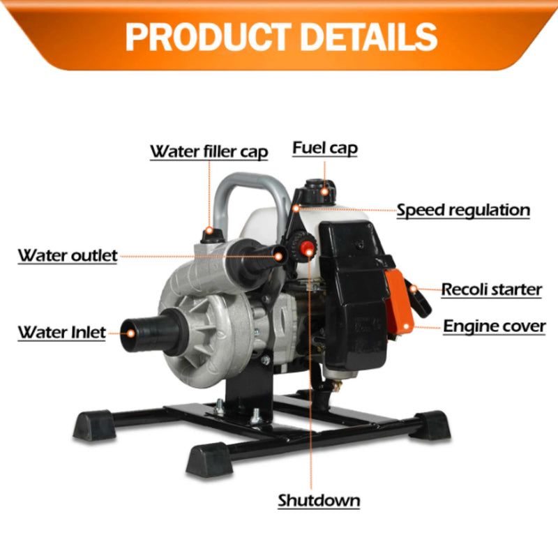 Neptune Portable 1.5-inch Water Pump for garden irrigation