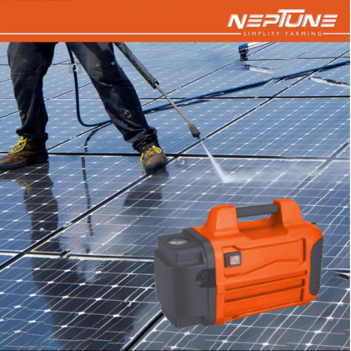 Neptune 135 bar power washer for driveway and wall cleaning