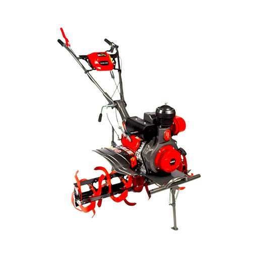 KPDE-1000 diesel power weeder with 7HP engine, 1000 mm tilling width, and self-start system.

