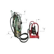 Electric motor-operated milking machine with high suction capacity, strong metal frame, and milk can – designed to reduce manual effort and increase daily output