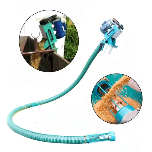 Short Description
Flexible Grain Lifter 2 HP (Single Phase) with 20 Feet Pipe for Transferring Crops 
Capacity of 6 - 8 ton/hour
4 inch Size
Country of origin: India
Description
Flexible Grain Lifter is mostly used for transferring crops such as wheat, maize, husk, rice, gram, rava, pulses, and soybeans from one location to another. It can fill all sorts of vehicles with the help of Crompton 2 HP single phase motor, and 20-feet (6-meter) pipe, it smoothly and quickly transfer crops in both horizontal and ve