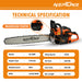 Neptune petrol chainsaw designed for firewood harvesting