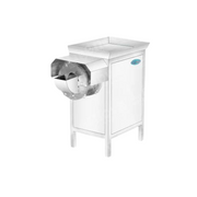 Onion Slicer Machine – compact stainless steel design for uniform onion slicing in commercial kitchens.